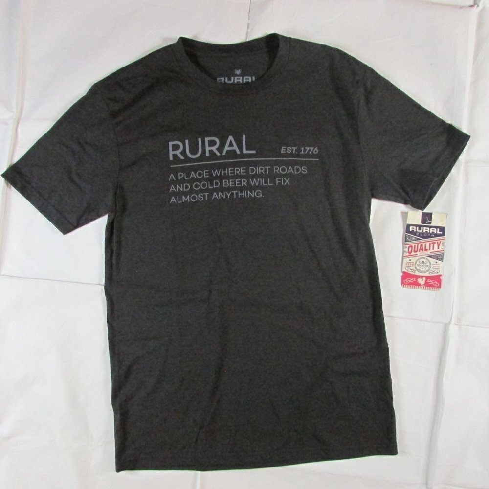 Rural Cloth Unisex Adult Short Sleeve Rural Definition T-Shirt - Black Frost